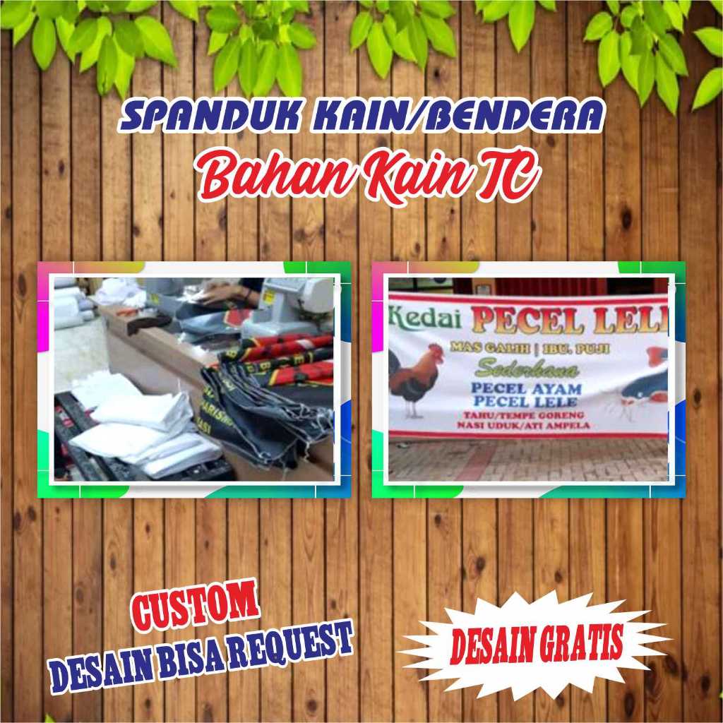 Spanduk Banner Kain Pecel Lele Soto Lamongan Nasi Goreng Bisa Request Desain Custom