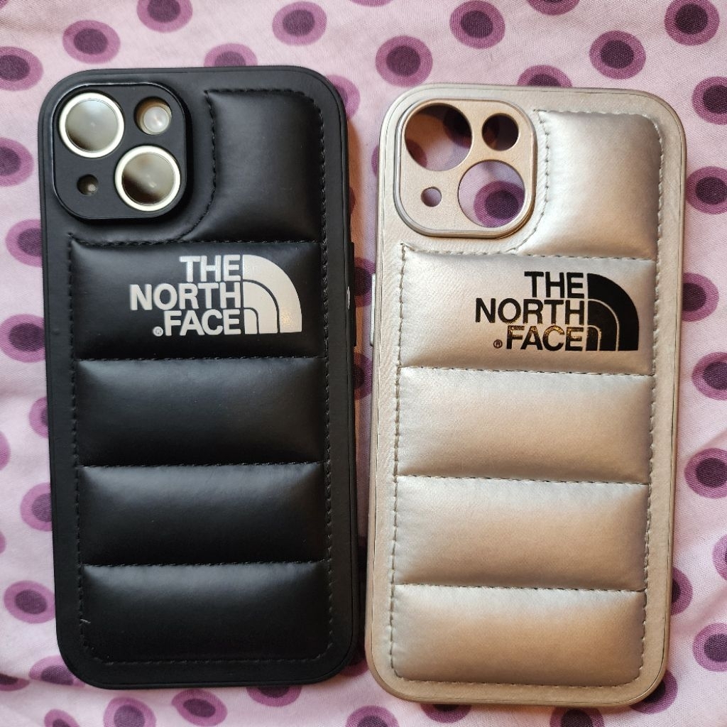 Case The North Face Puffer Black/Silver Iphone 15 original