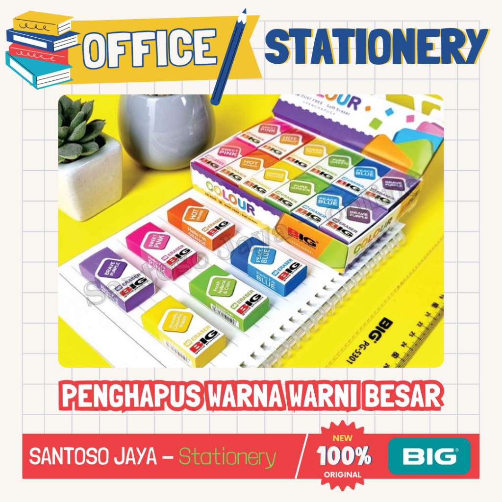 

Penghapus Warna 4B BIG - 4B Colorfull Eraser BIG - 000243