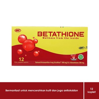 Betathione 12 Kaplet L-Glutathione 500 mg + Astaxanthin 4 mg / Glutathione