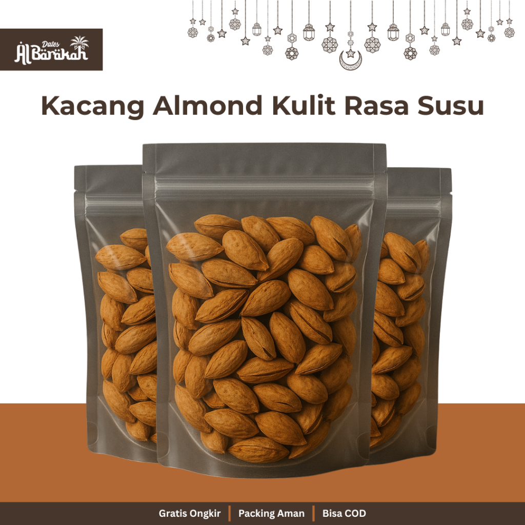 

Kacang Almond Kulit Panggang Rasa Susu Original Roasted Milk Flavour In Shell