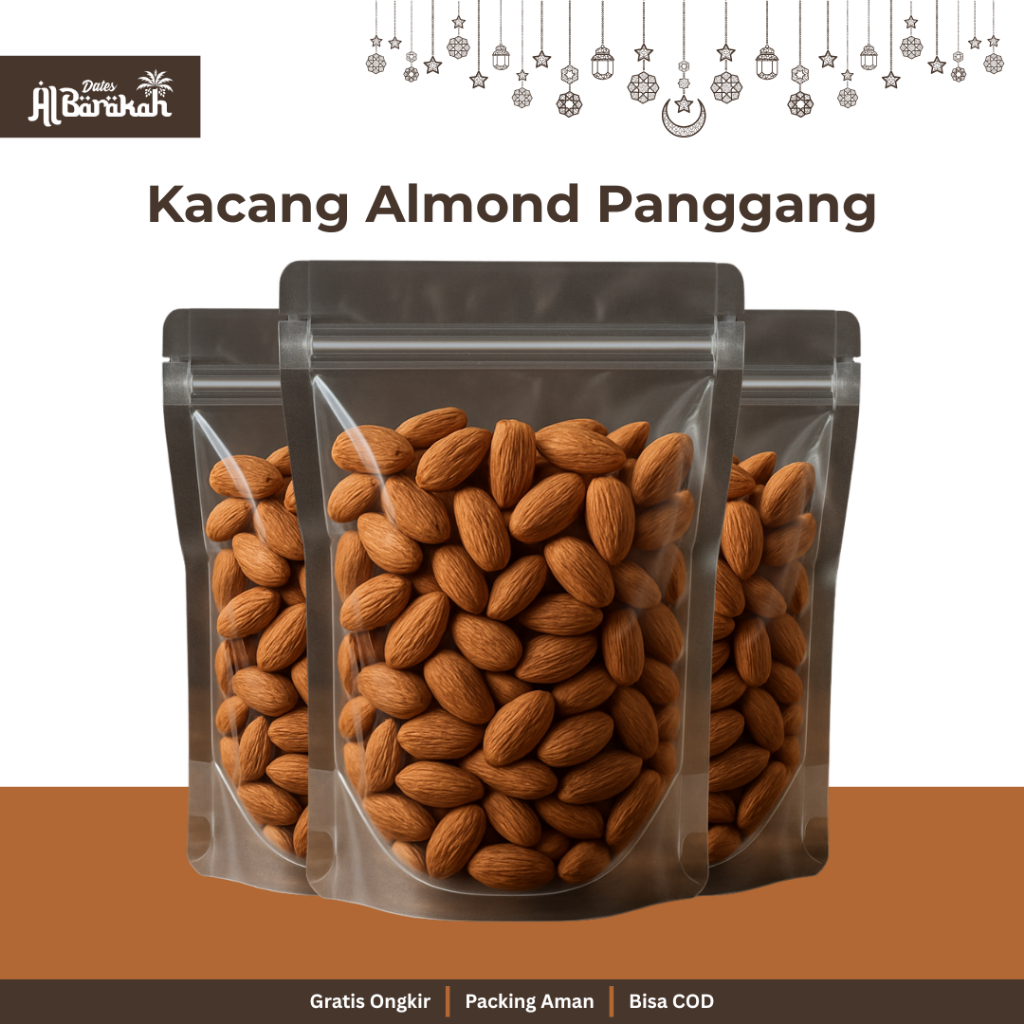 

Kacang Almond Panggang - Fresh, Renyah, & Sehat untuk Camilan & Topping