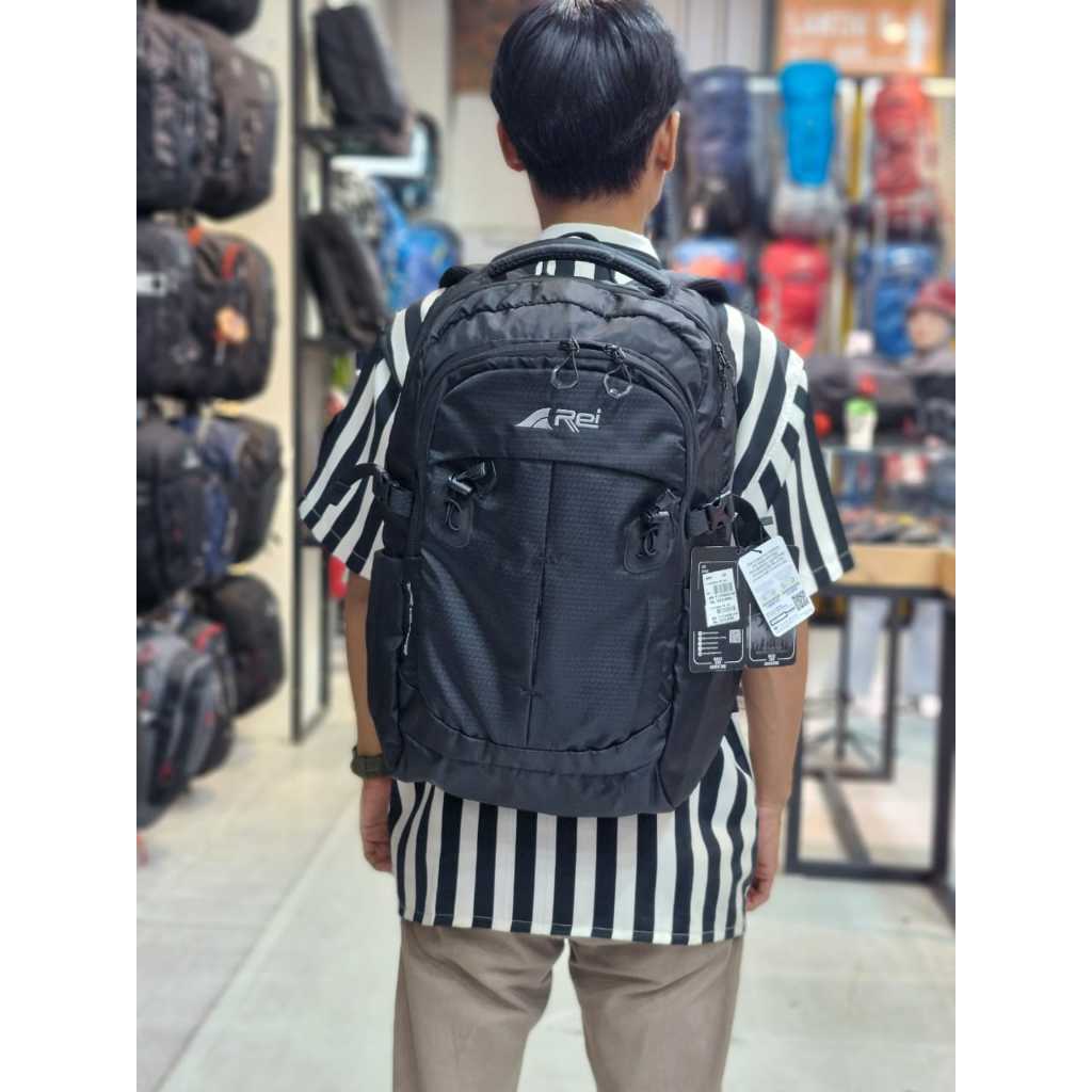 TAS RANSEL AREI 7175 BALURAN 30L + COVER BAG - DAYPACK PRIA WANITA - TAS PUNGGUNG SEKOLAH COWO