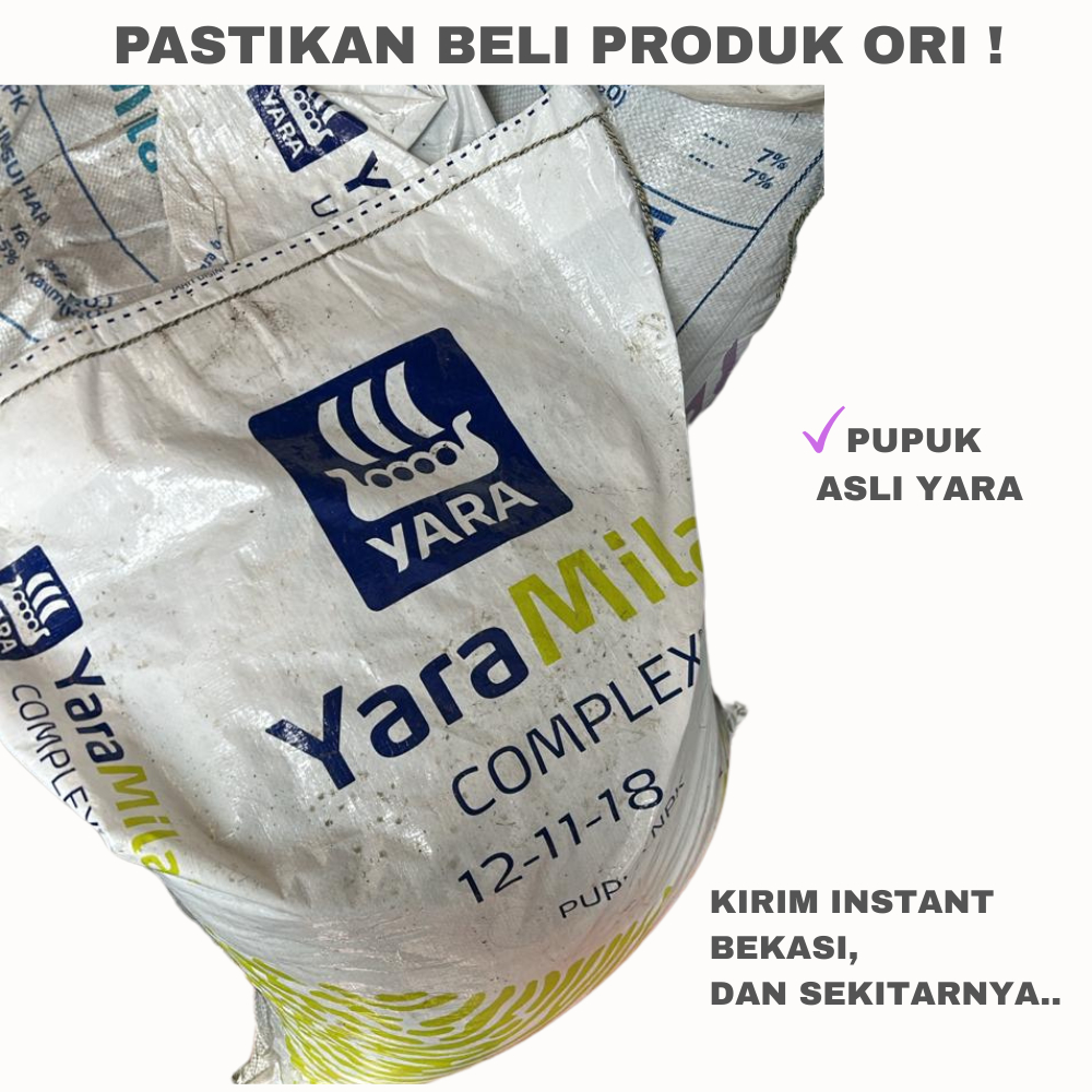 ORI Pupuk Yara COMPLEX NPK 50 kg 1 karung Pupuk YaraMila NPK 12-11-18 Pupuk Buah Asli Yara