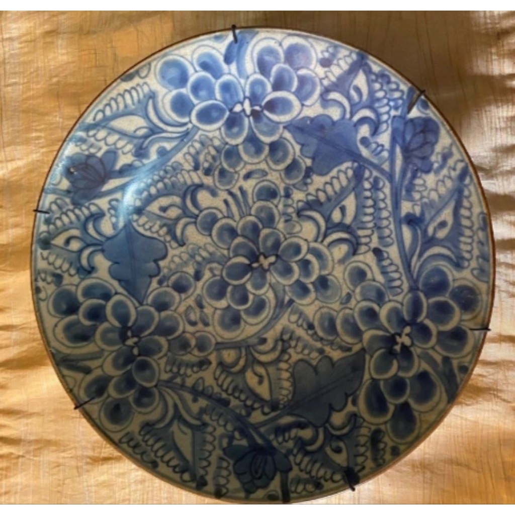 PIRING PORSELEN KUNO ANTIK UKURAN 23 CM DINASTI QING BARANG ASLI MULUS