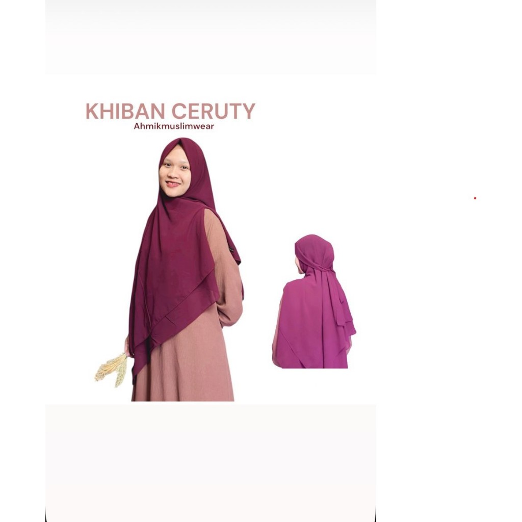 khimar pasmina bandana 2 layer ceruty bebydol khiban khimar bandana set cadar