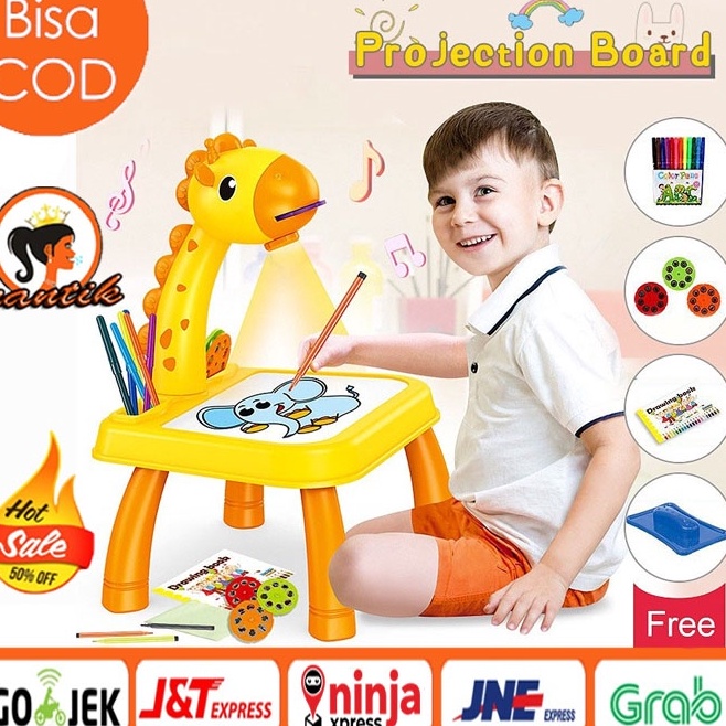 

KODE Y53A HC Meja Belajar Gambar Meja Gambar Anak Proyektor Meja Belajar Anak Mainan Edukasi Melukis Mewarnai