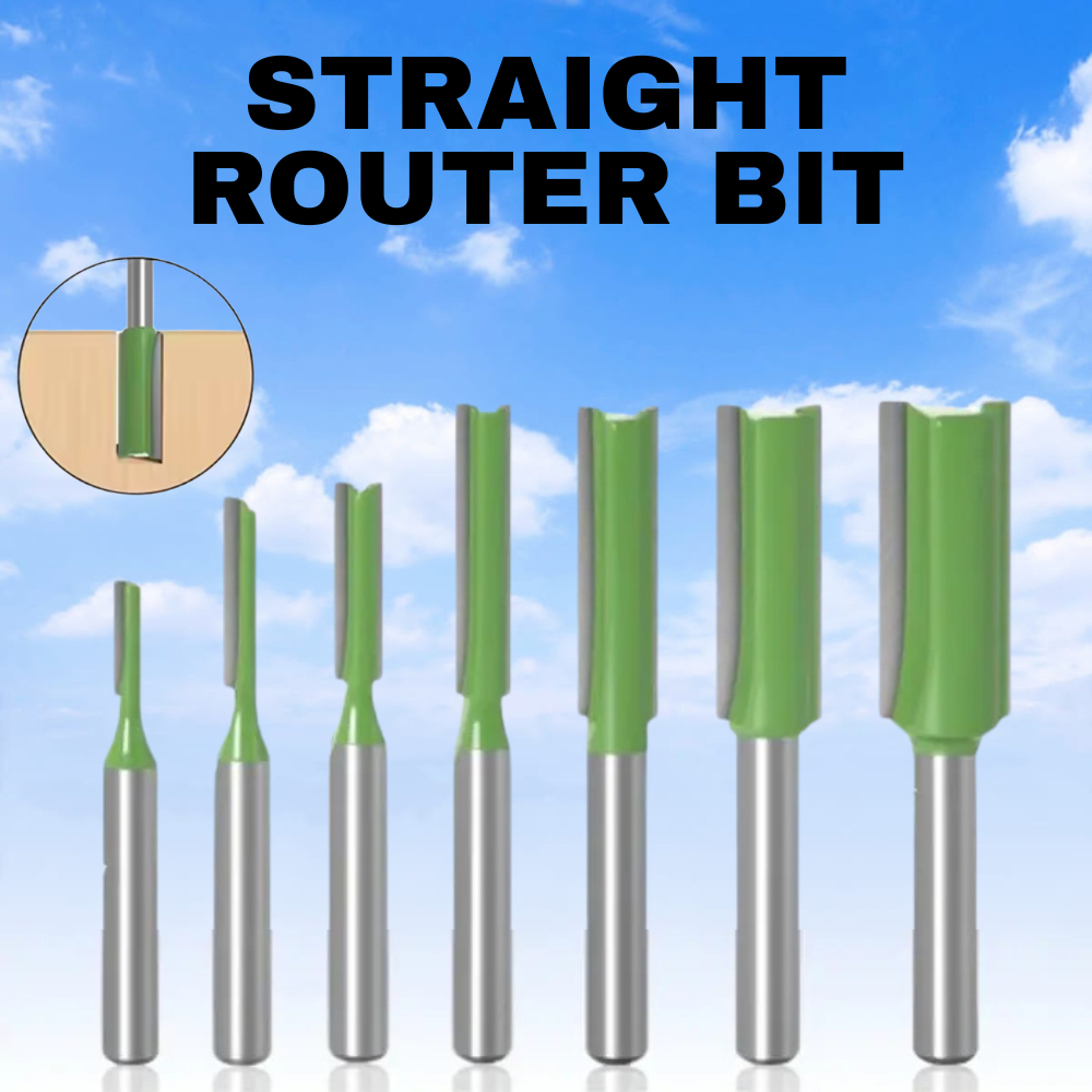 Mata router kayu straght bit mata profil lurus shank 6mm