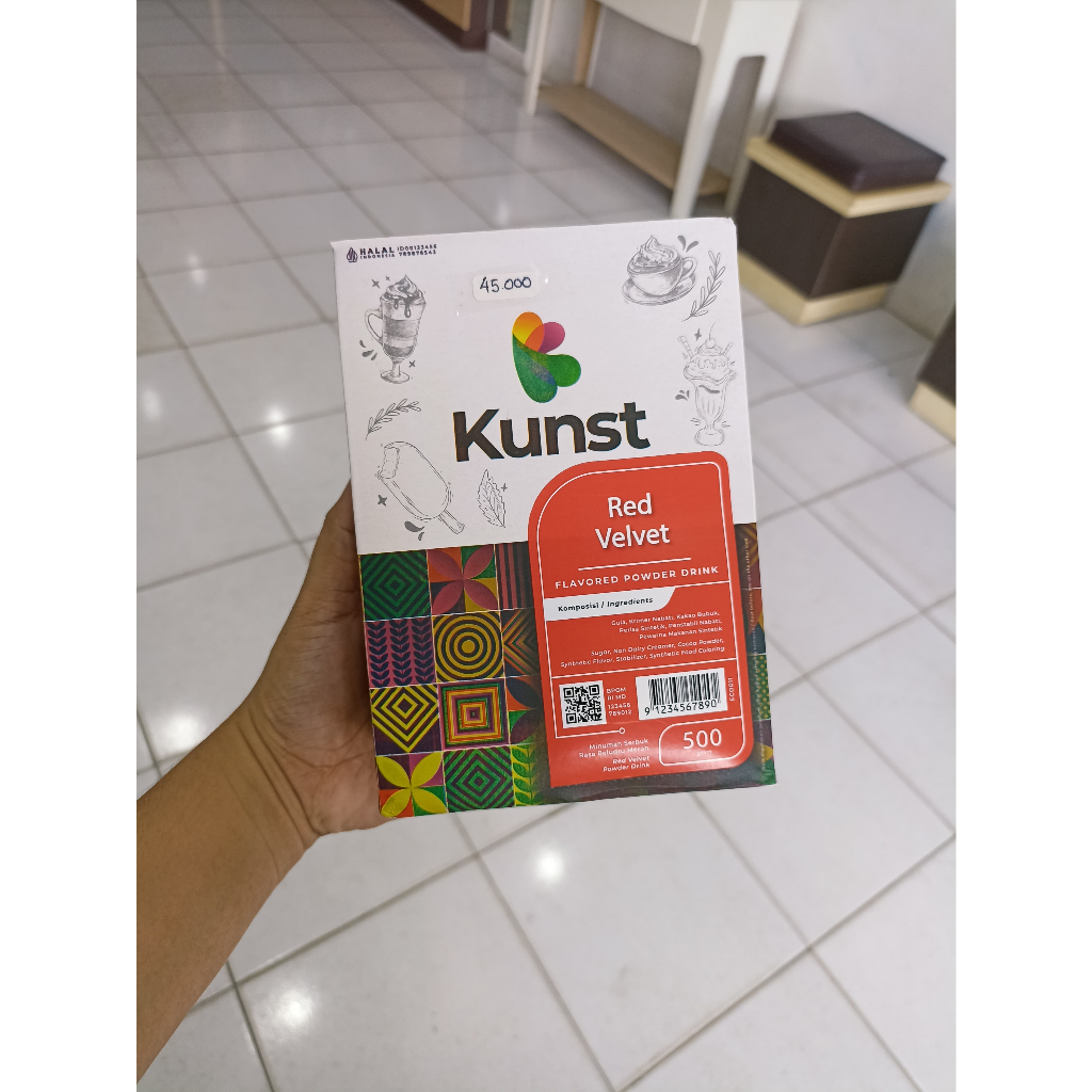 

KUNST 500 GRAM PREMIUM POWDER DRINK MINUMAN ENAK HALAL BPOM/RED VELVET