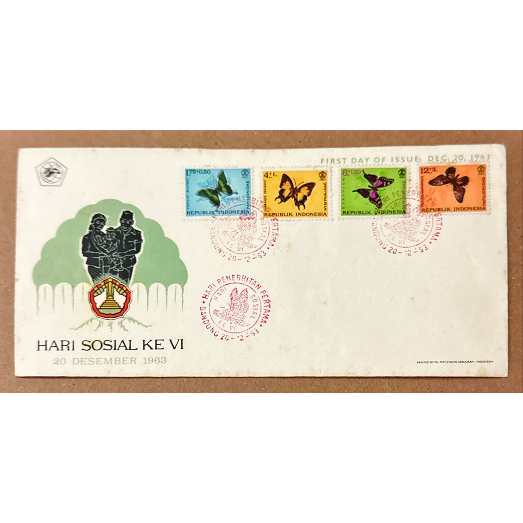 

PRANGKO INDONESIA 1963 SHP KUPU - KUPU (HARI SOSIAL KE VI) MINT.