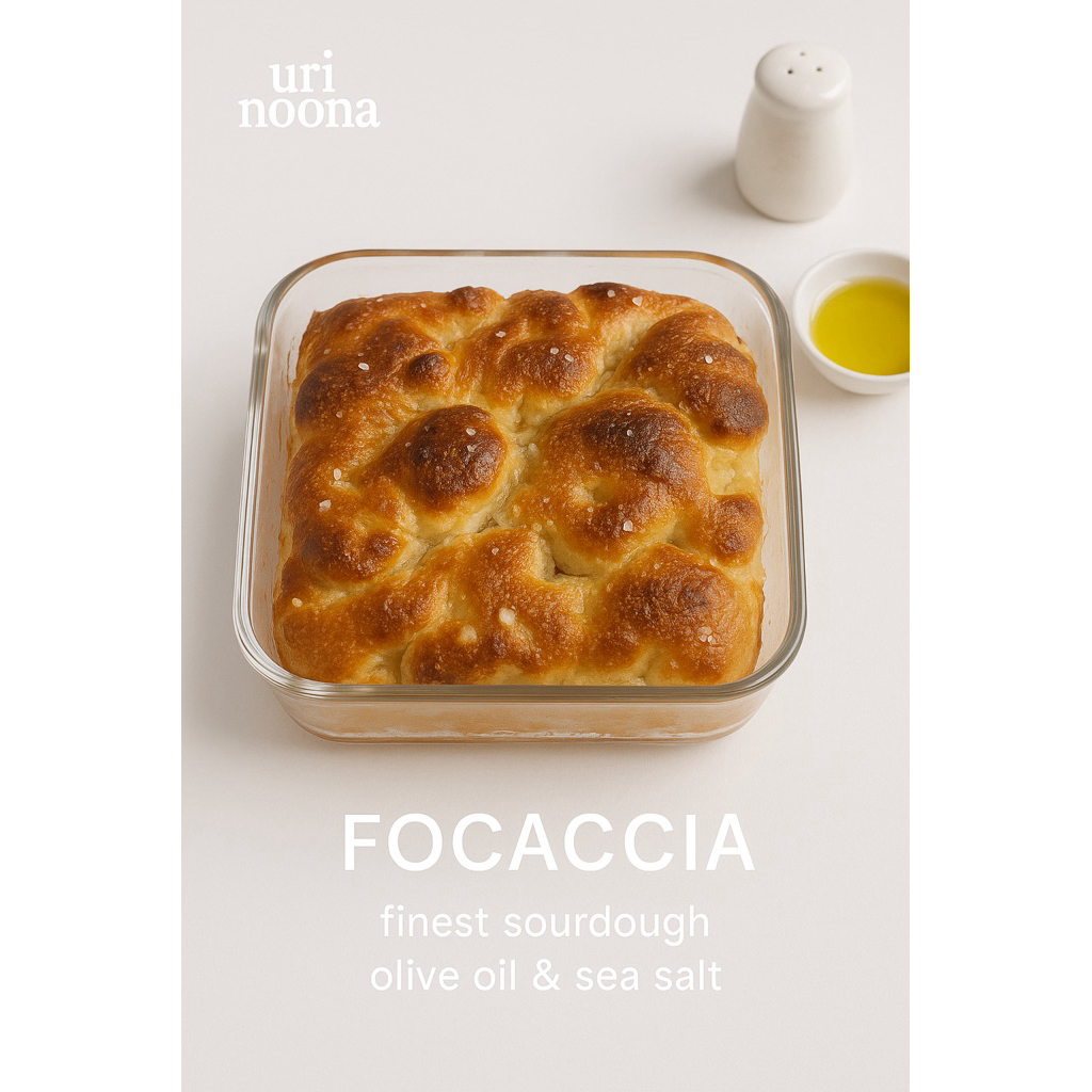 

sourdough focaccia olive oil and sea salt 100% ragi alami tanpa telur tanpa gula began bread roti fermentasi lebih ramah dipencernaan tekstur lembut empuk dan chewy