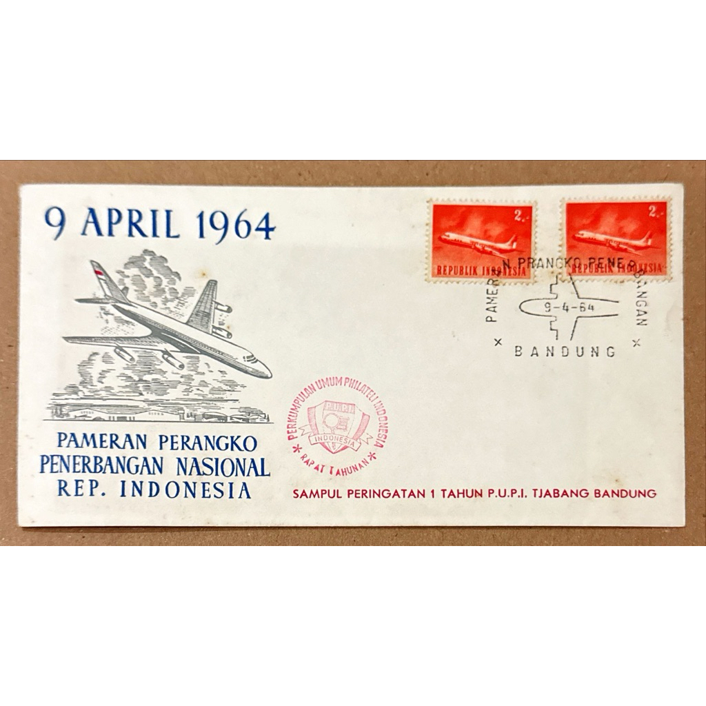 

PRANGKO INDONESIA 1964 SP PAMERAN PERANGKO PENERBANGAN NASIONAL REP. INDONESIA MINT.