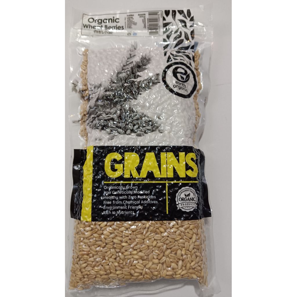 

Organic Wheat Berries Organic Pearl Barley 200 450 gram (bisa untuk detox) Earth Living USDA Organic