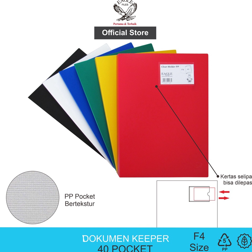 

KODE N79H Dokumen Keeper Clear Holder Document Keeper Display Book EAGLE F4FC 4 Pocket E 322 Map File Dokumen