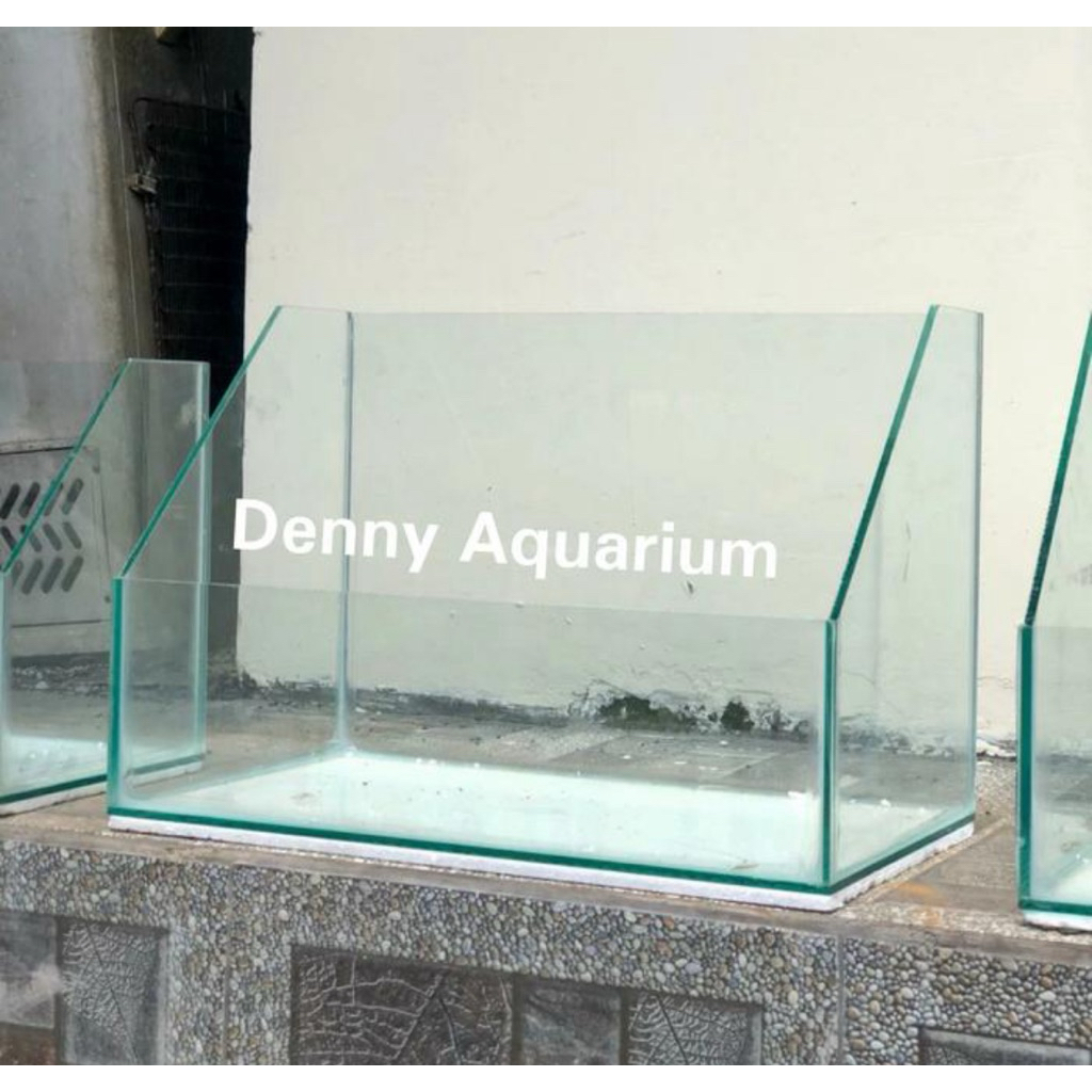 AQUARIUM PALUDARIUM UKURAN 50x30x30cm TINGGI DEPAN 15cm