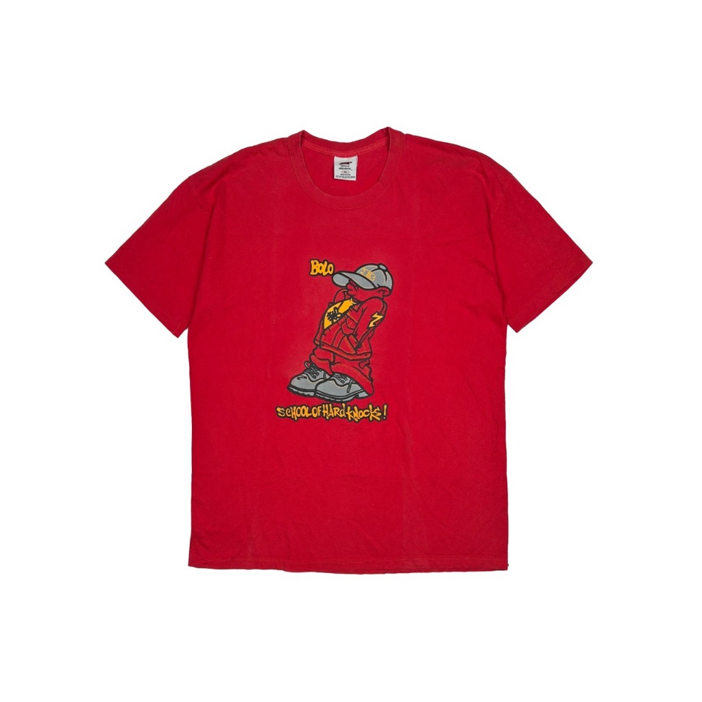 SALE School of Hard Knock T Shirt Kaos Lengan Pendek Casual Vintage Hip Hop