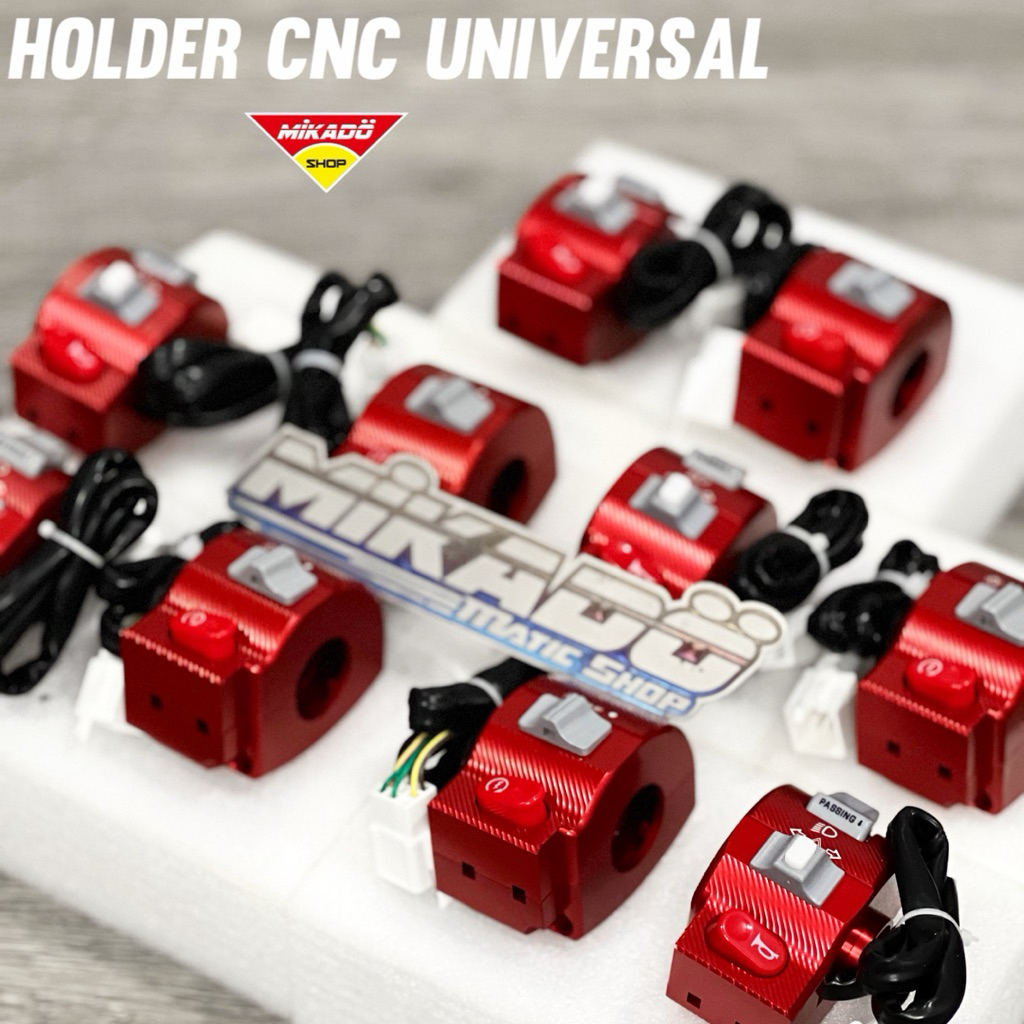 HOLDER FULL CNC THAILAND NINJA FIZ R SCOOPY PCX CB FINO SAKLAR SPION JALU JOK KNALPOT RACING LED STO