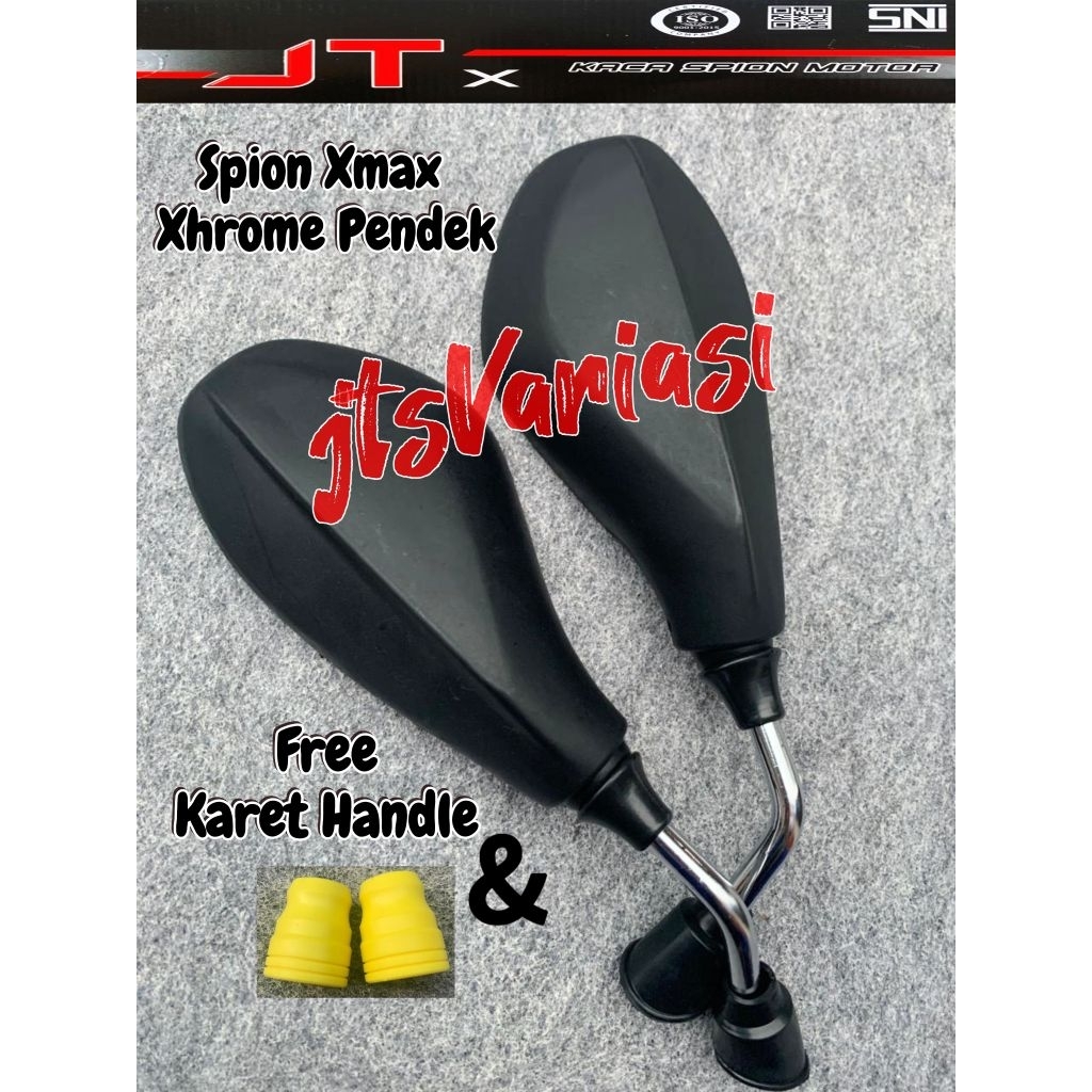 Spion Motor Model Europe BMW Tangkai Pendek Chrome Semua Tipe Honda