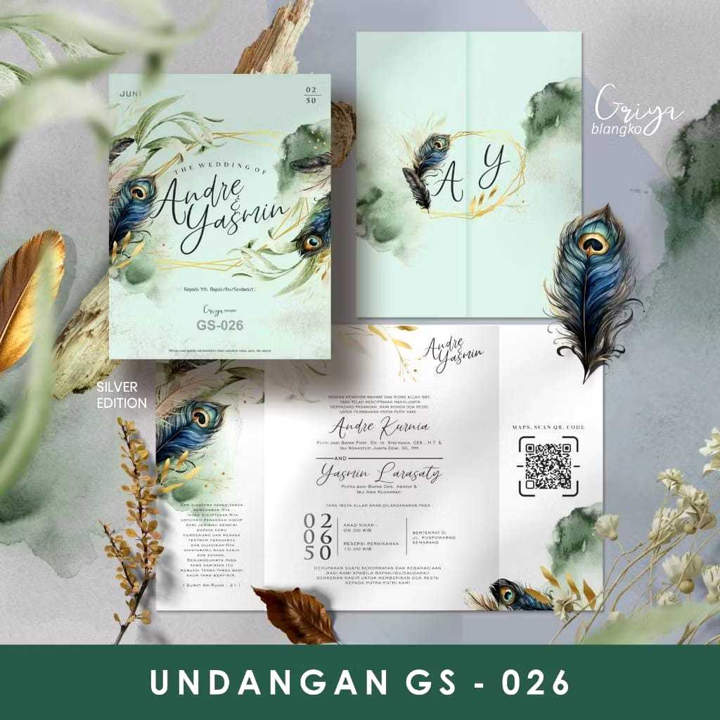 BLANGKO GRIYA SILVER - BLANGKO UNDANGAN KOSONGAN GS 026