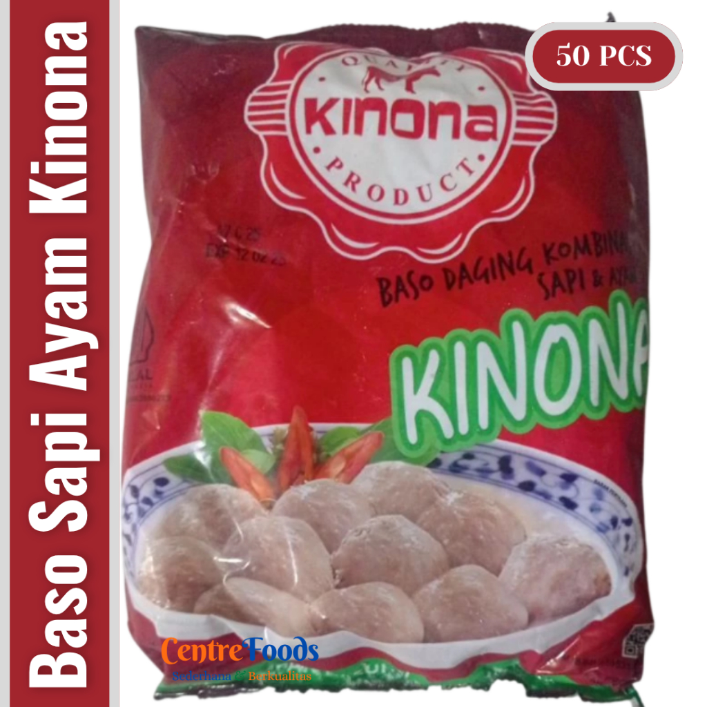 

Bakso Sapi & Ayam - Baso Daging Halus KINONA | Isi 50 Pcs - 650gr [ Harga Per BKS ]