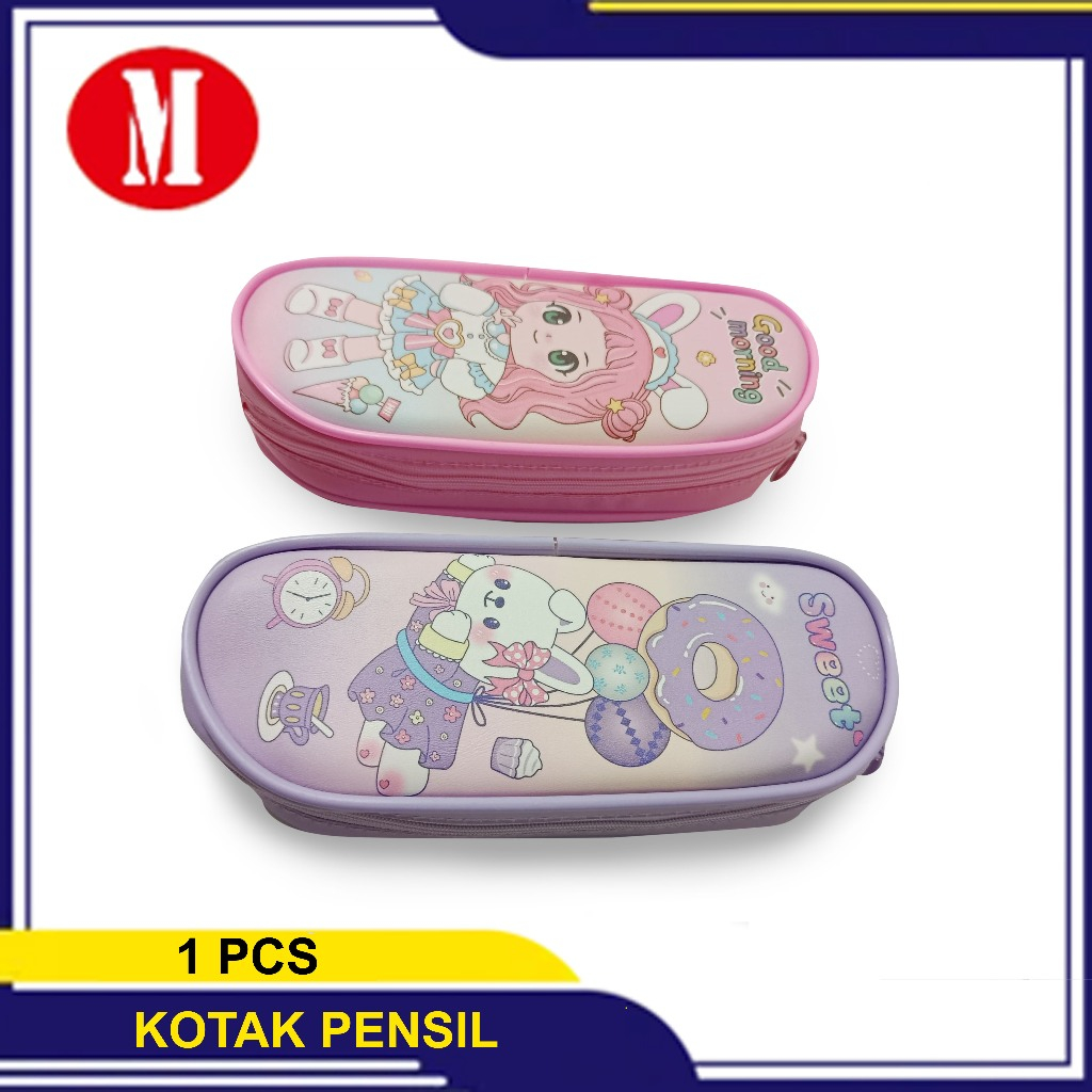 

Kotak Pensil Kain Resleting Good Morning BD 194-26