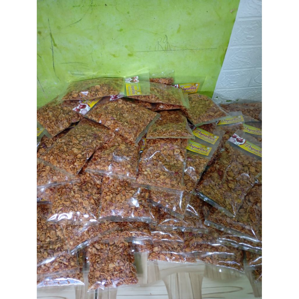 

DAPUR TANI | Bawang Goreng Brebes Gread B 1000gram Krispi Siap Saji