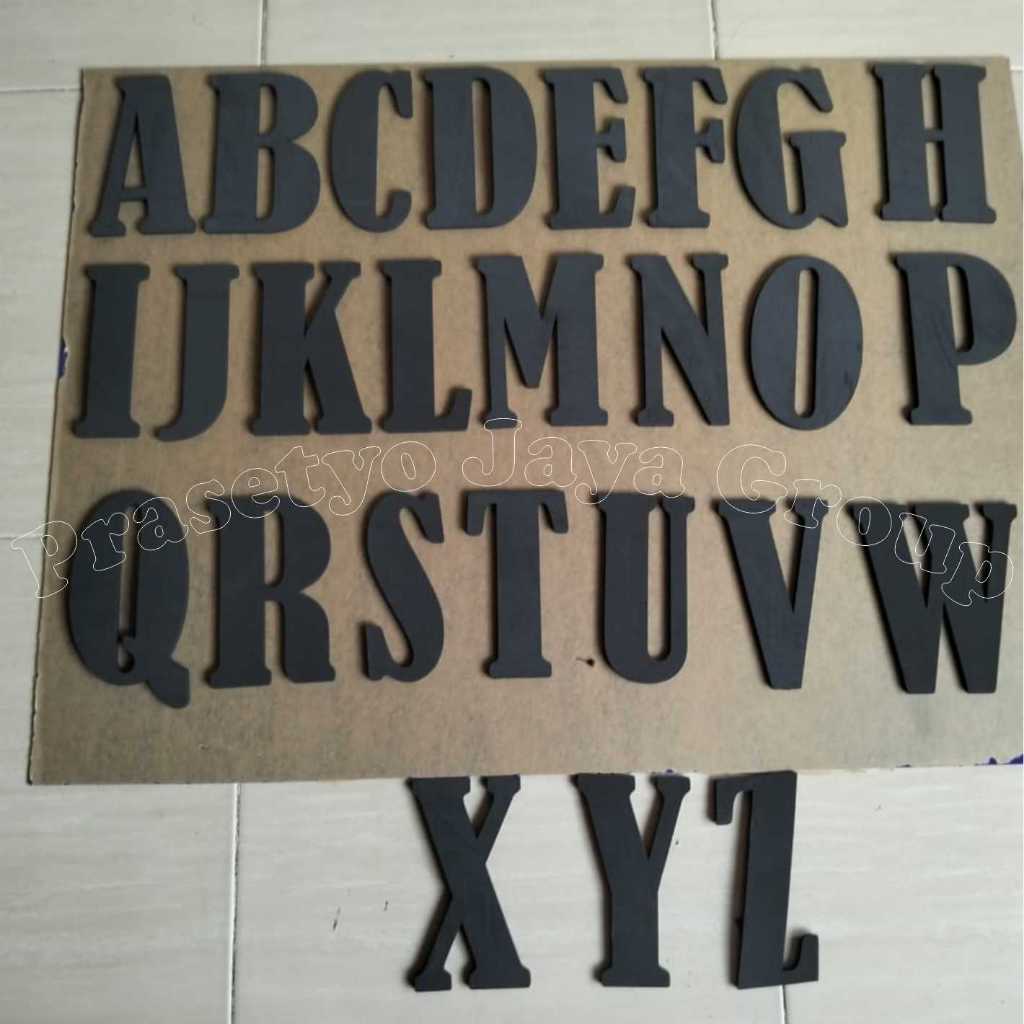 Alfabet Huruf Timbul Spon Eva Abjad 1 Set  A - Z  Tinggi 8cm Ketebalan  Bahan 5mm Papan Bunga