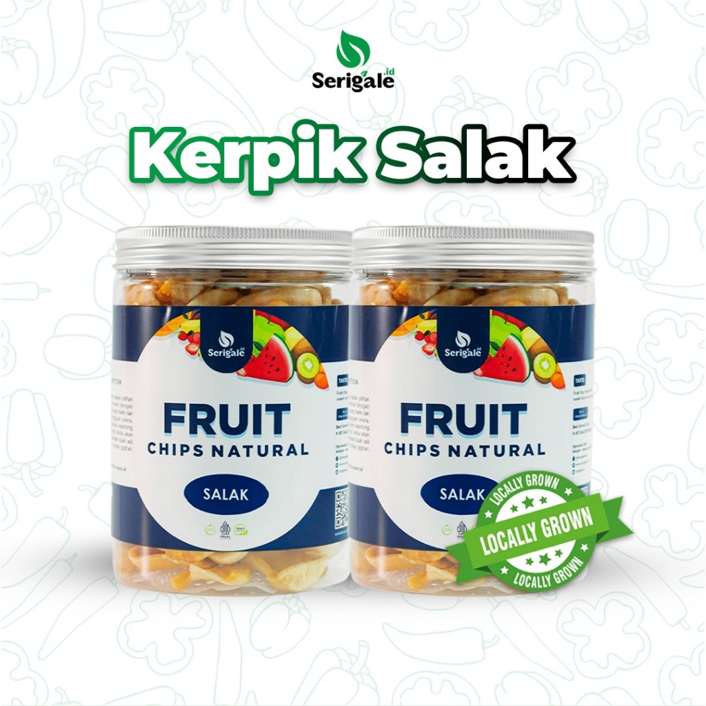 

Serigale Keripik Salak Camilan Sehat Diet Kemasan 650ml - New Packaging
