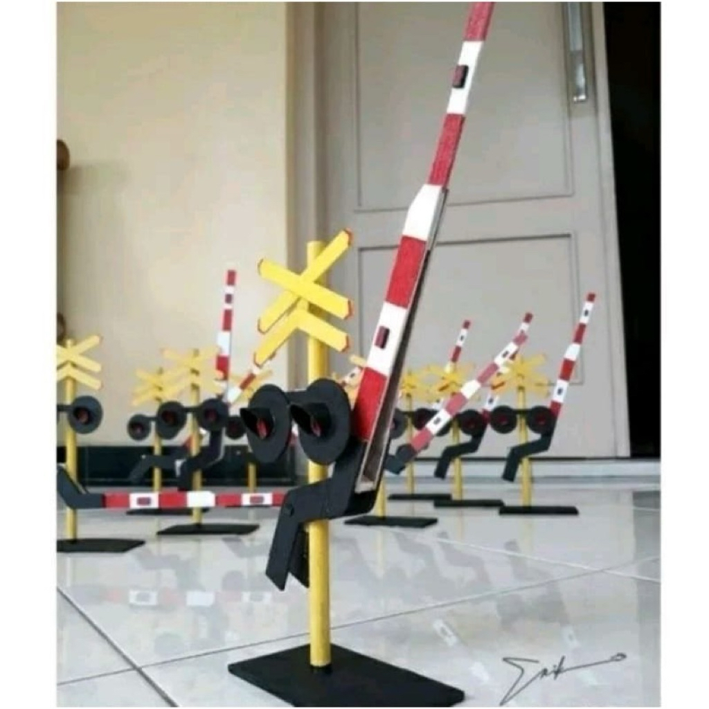 Palang pintu kereta api mainan - Miniatur palang pintu kereta api