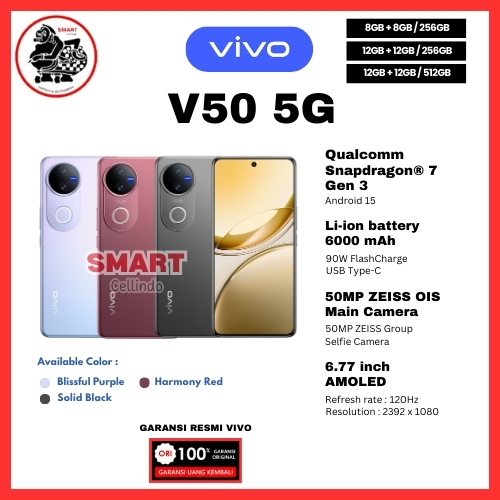 HP VIVO V50 5G 12/512GB, V505G 12/256GB & V50 5G 8/256GB  (GARANSI RESMI VIVO)