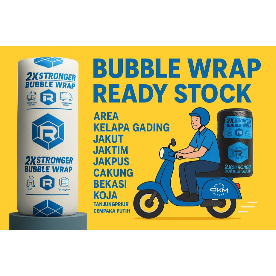 

Bubble wrap plastik buble wrap DKM+ Rusfet plastik pembungkus paket bubble hitam bubble bening