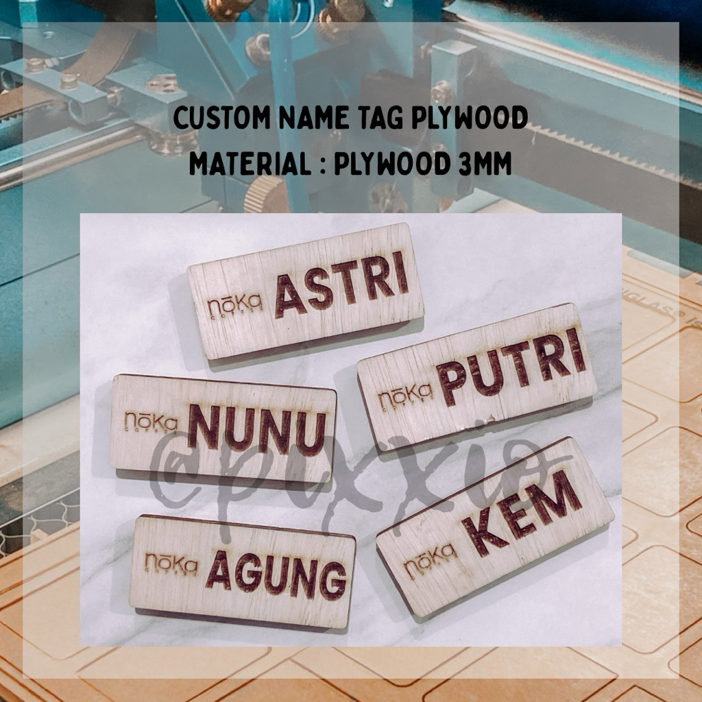 

Name Tag + magnet / Papan Nama / Name Tag barista / Name tag kasir