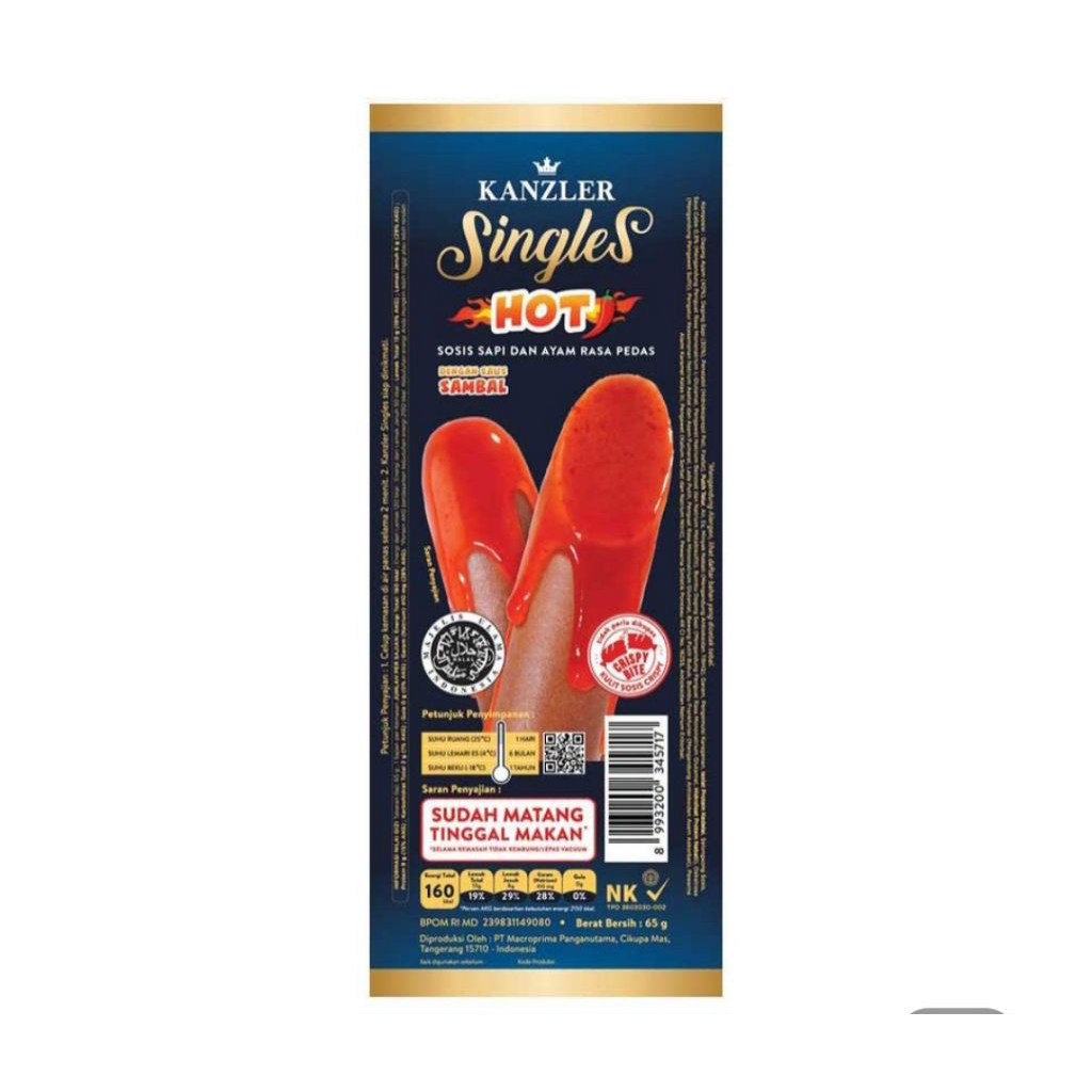 

Kanzler Singles Sapi Ayam Pedas / Gochujang / Keju / Original / Mini 65gr