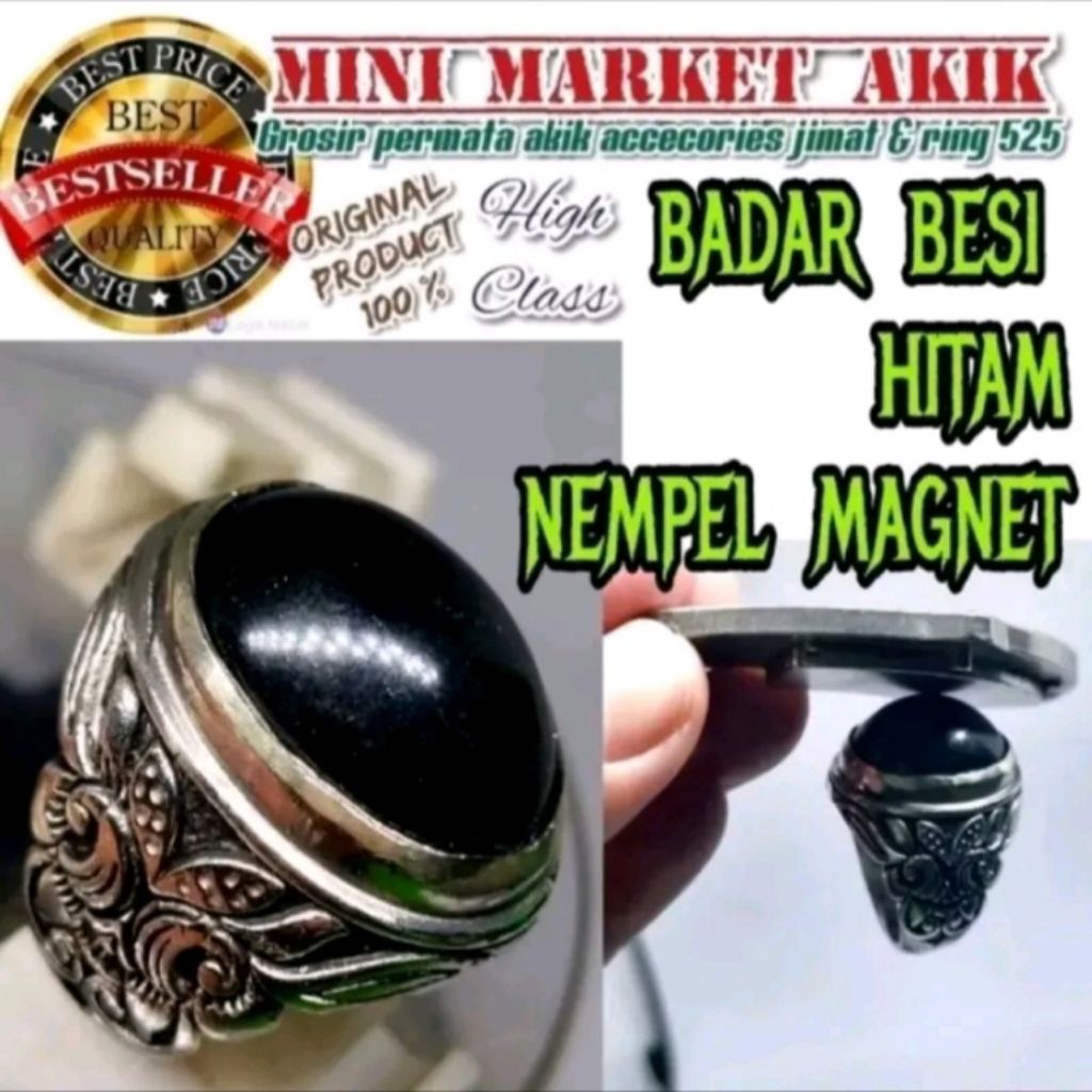 cincin batu badar besi hitam
