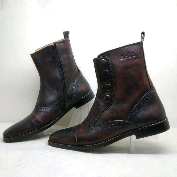1543 B Series Sepatu Formal Boots Kulit untuk Pria Size 38-45 - TokoShoesBandung