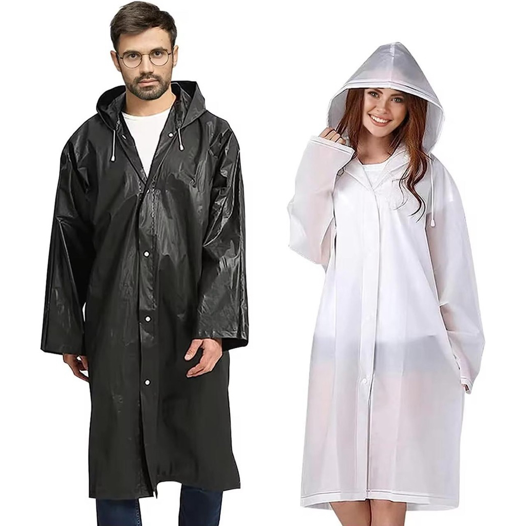 Jas Hujan Eva Unisex Pria Wanita Ponco Tebal Jas Hujan Murah Eva Korea Style Raincoat EVA Terusan Te