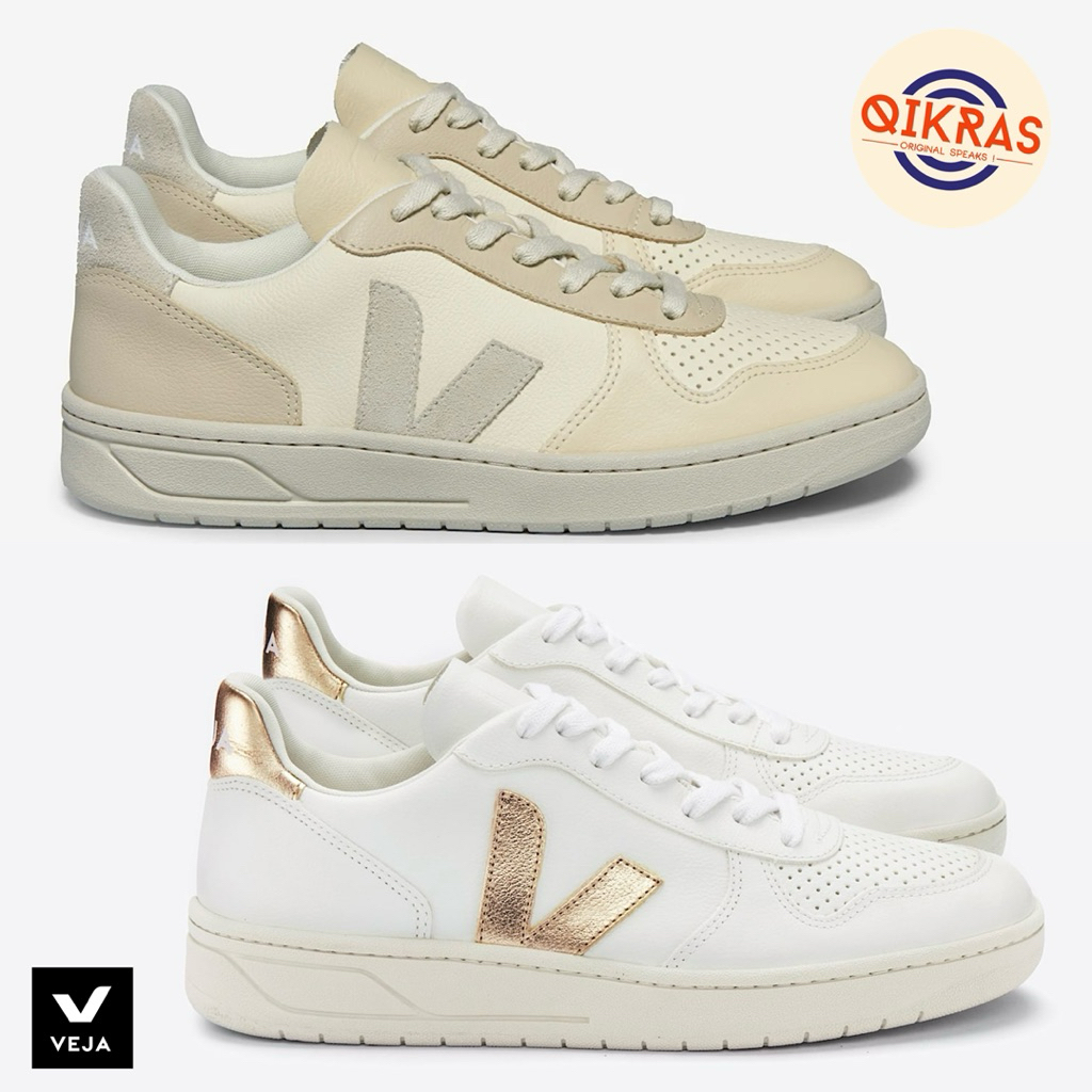 Veja V-10 Chromefree Leather - Multico Cashew Pierre | White Platine