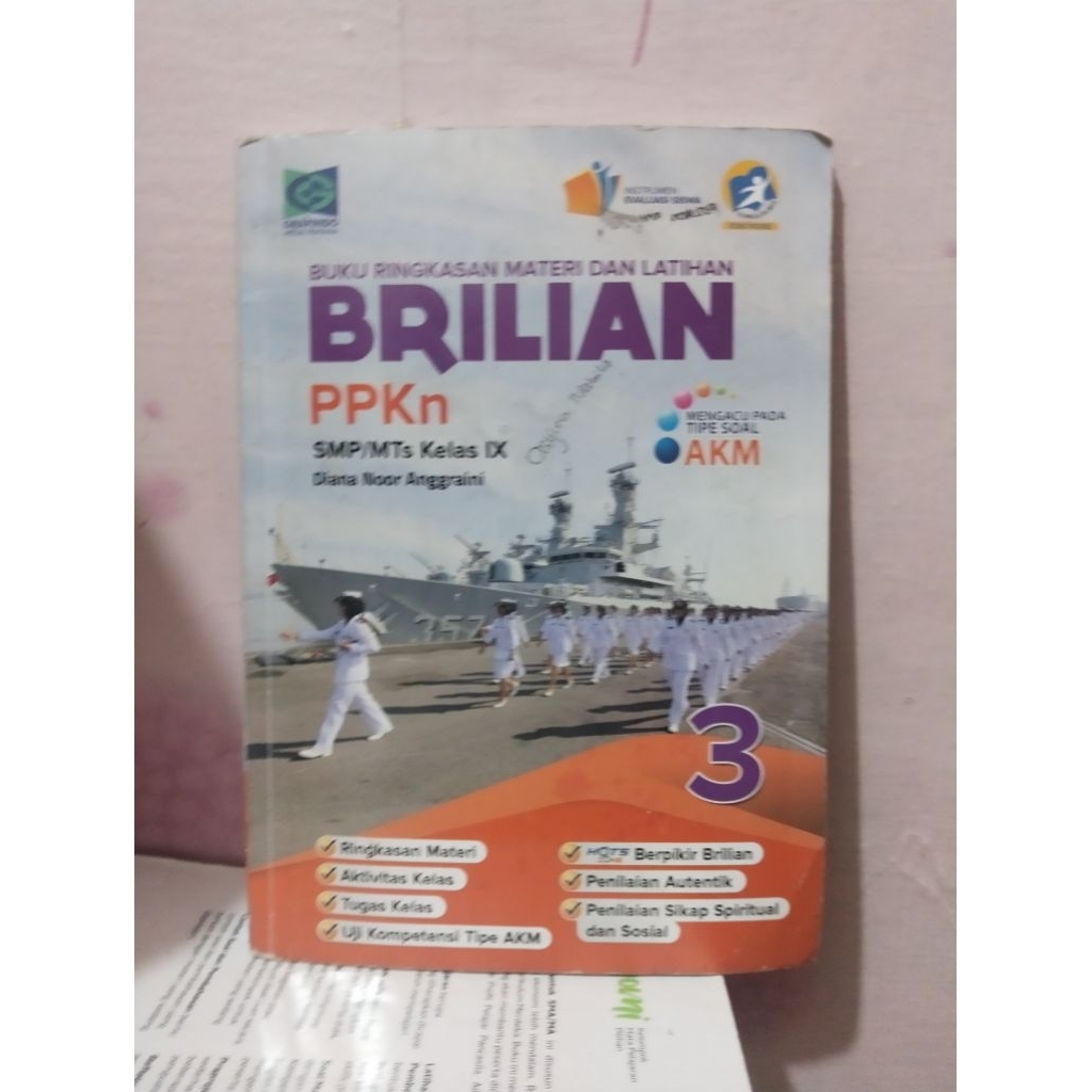 buku brilian ppkn/pancasila kelas 9/IX/3 smp mts grafindo akm