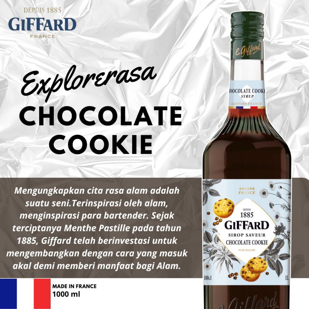 

Giffard syrup rasa Chocolate cookies 1liter