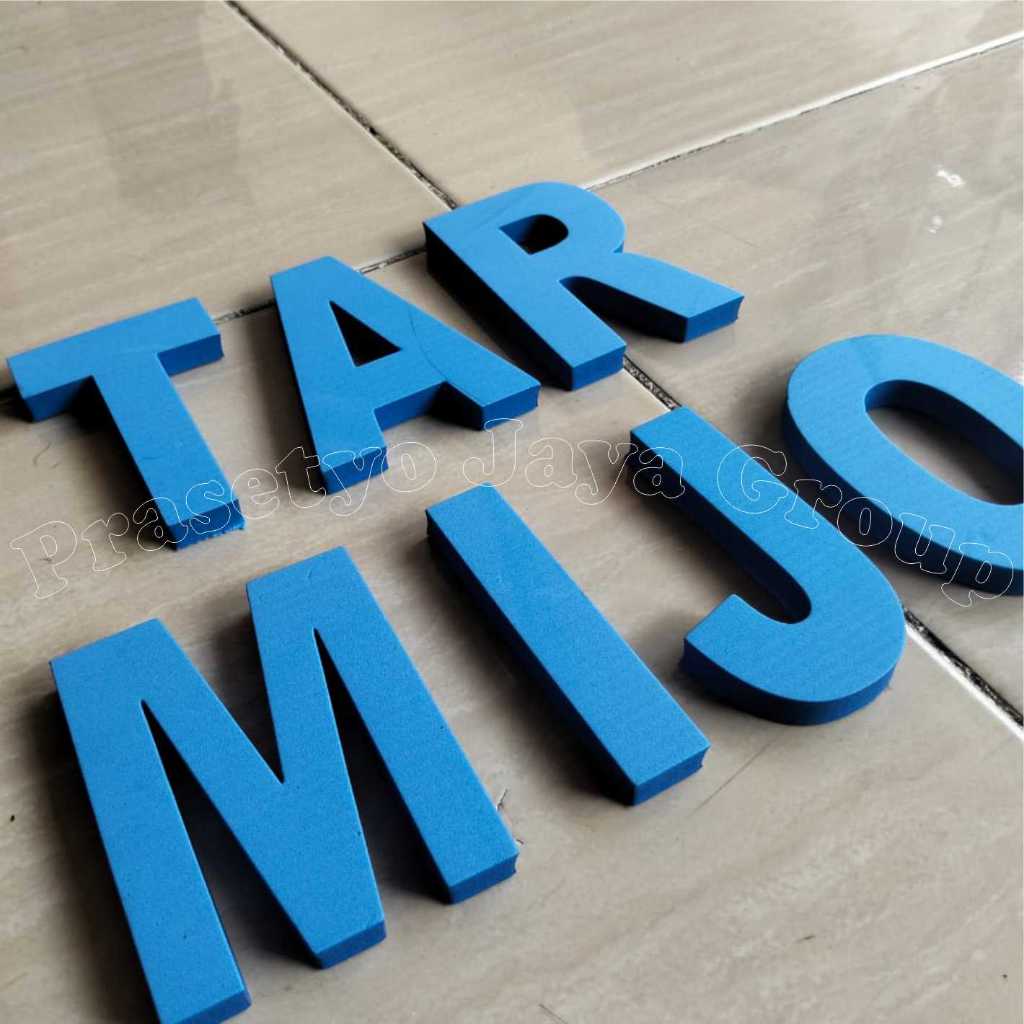 

Huruf Timbul Spon Eva Tebal 1cm Tinggi 5cm