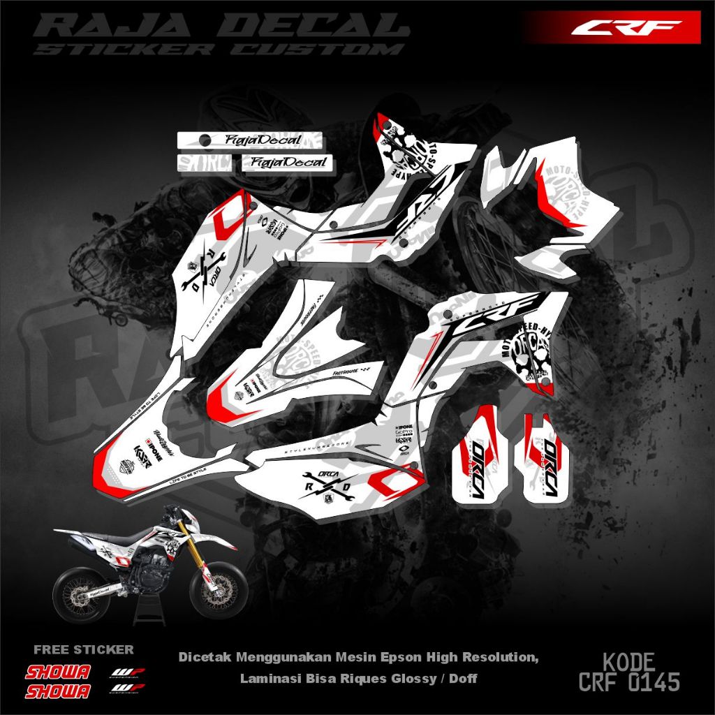 PROMO Dekal CRF_ DECAL STICKER CRF 150L Tema ORCA | Oneonenine ( NO CUSTOM DESIGN )