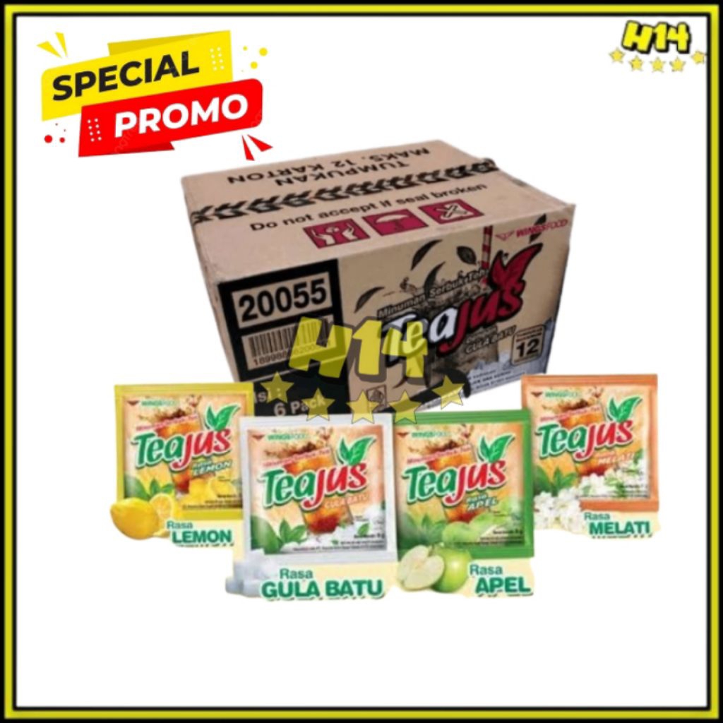 

1 Dus Tea Jus Lemon, Melati, Apel, Gula Batu ( Isi 6 Pak 360 Sachet )