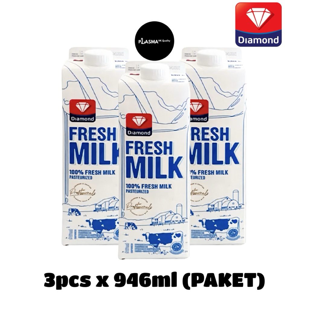 

PAKET Susu DIAMOND Fresh Milk 3pcs x 946ml