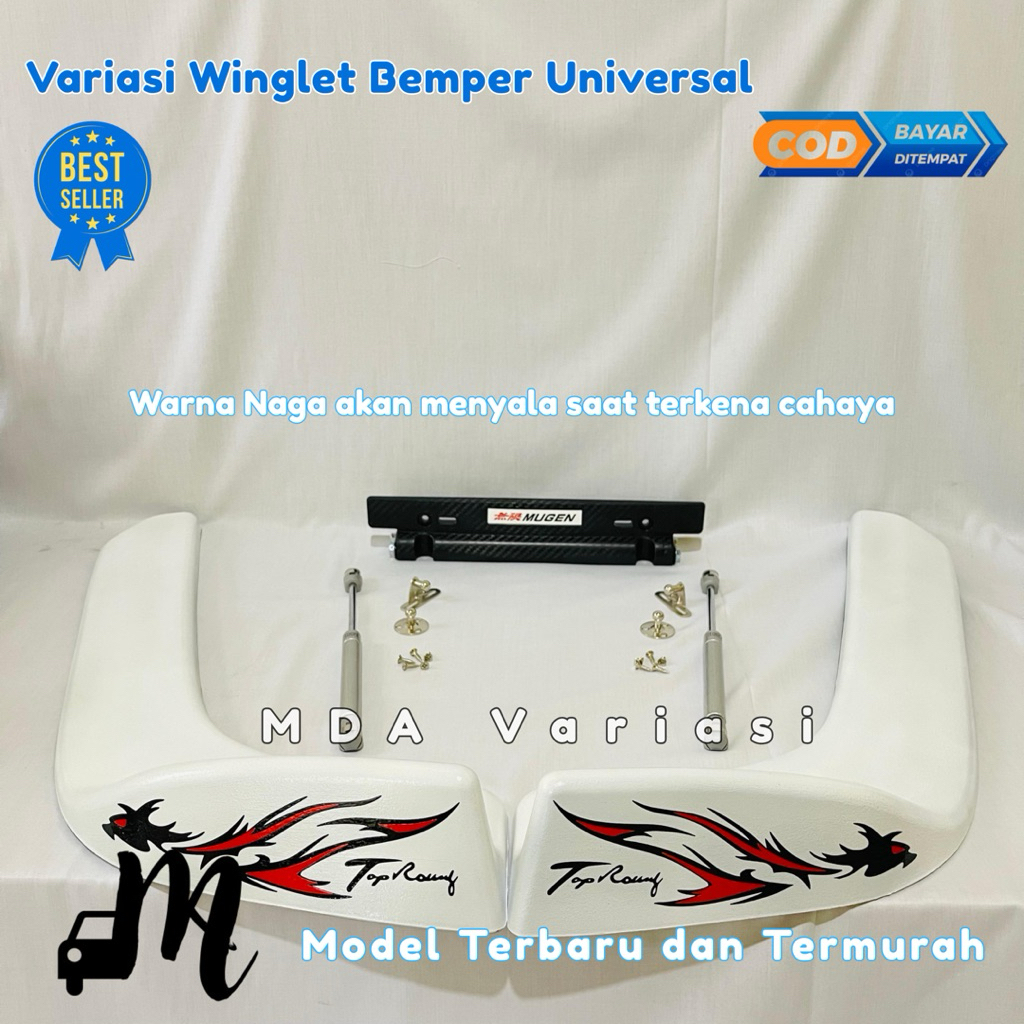 [COD] Winglet Bumper Variasi UNIVERSAL Bumper Mobil Pick Up/Truk/Engkel Bus