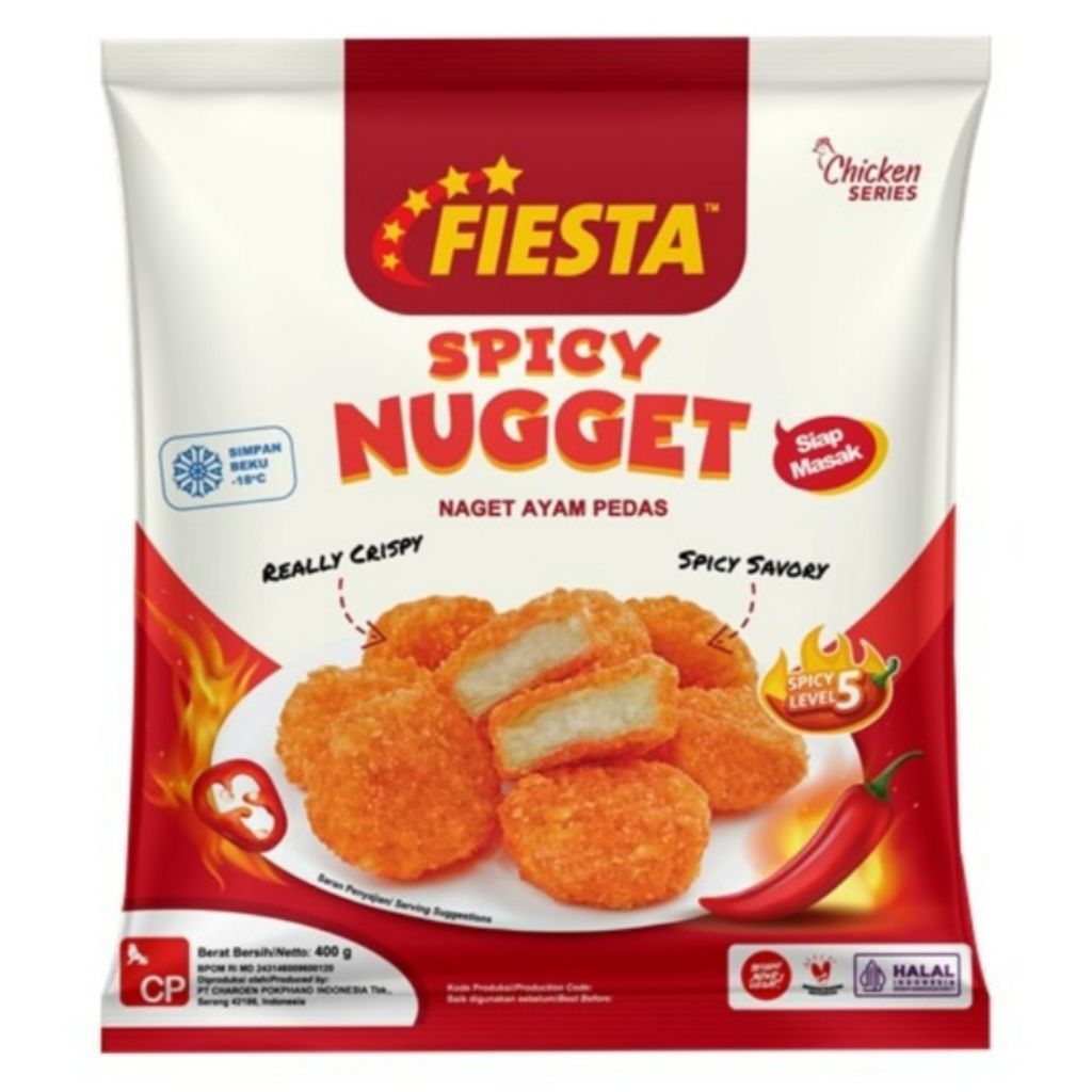

Fiesta Spicy Nugget 400gr / Naget Ayam Pedas