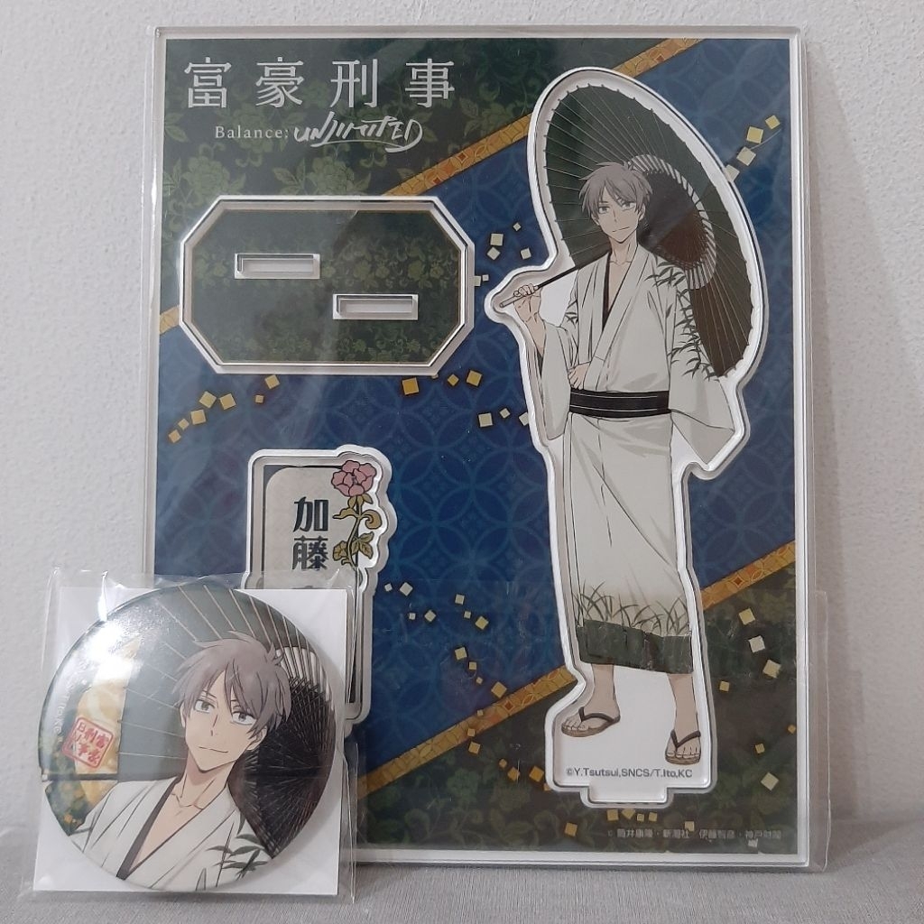 Fugou Keiji Balance: UNLIMITED Acrylic Standee + Can Badge Set Ver. 1