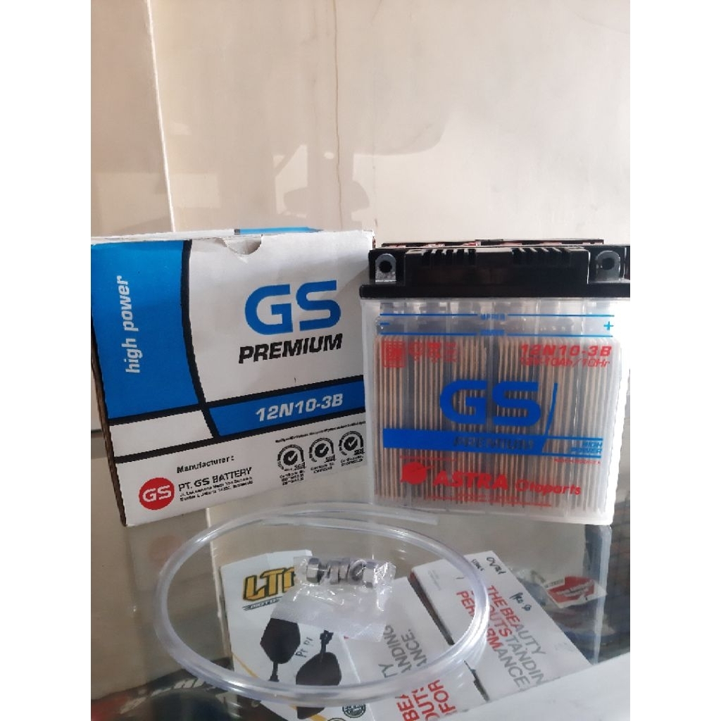 ACCU AKI GS 12N10-3B (10A) BINTER MERCY GS PREMIUM