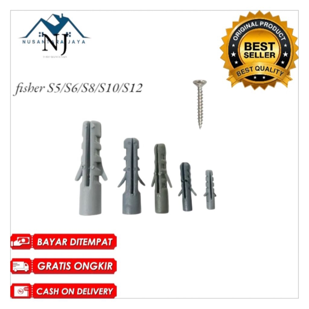 JUAL MURAH Fischer sekrup set S8 S6 murah berkualitas SEKRUP FISCHER S5/S6/S8/S10/S12 / SEKRUP TEMBO