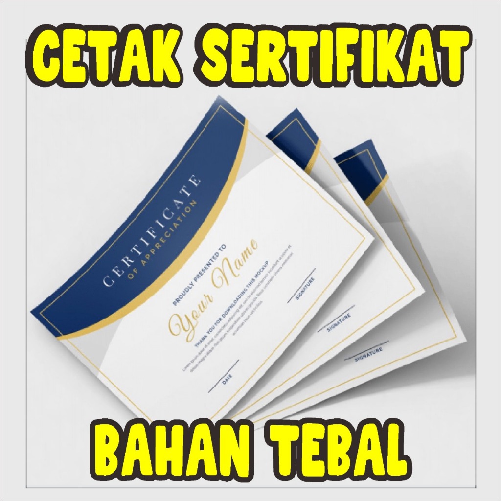 

Cetak Sertfikat Bahan Tebal
