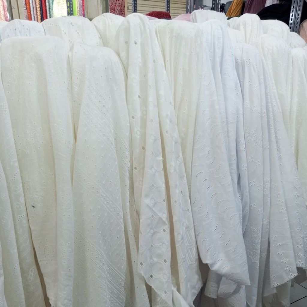 COD katun bordir bolong katun bolong premium katun bordir import